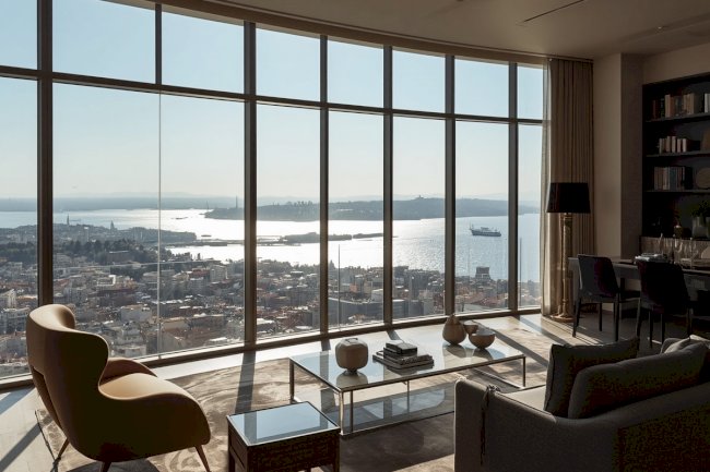 Opportunity to Rent a Furnished Residence with Panoramic Bosphorus Views in Besiktas
